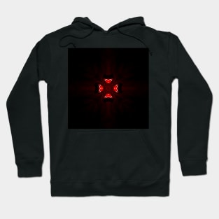 Ominous Red Kaleidoscope pattern (Seamless) 5 Hoodie